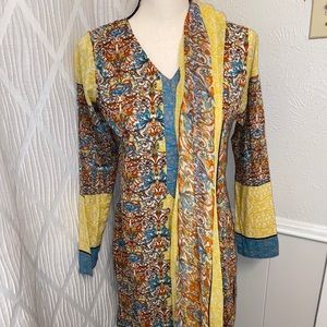 Pakistani Indian Three piece Elegant Suit.Brand Gul Ahmed .
